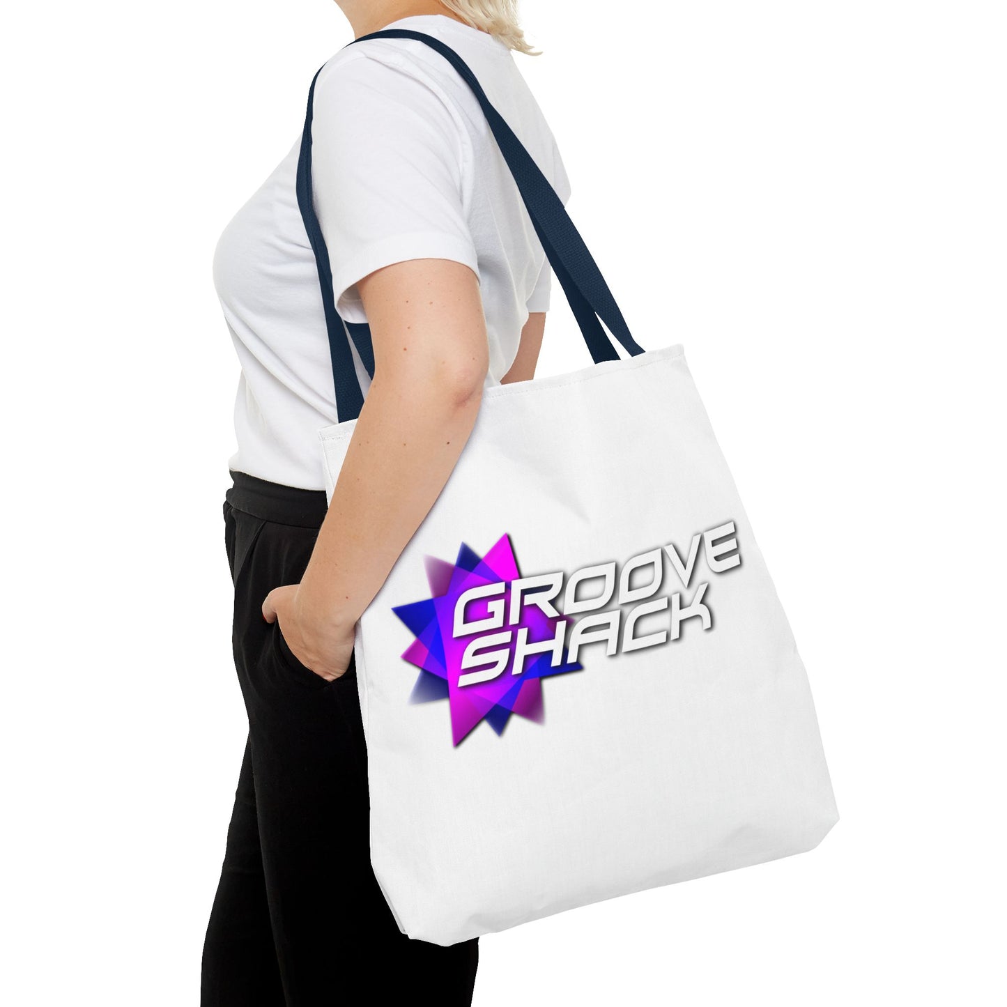 Vibrant Groove Shack Tote Bag, Eco-Friendly Record Bag