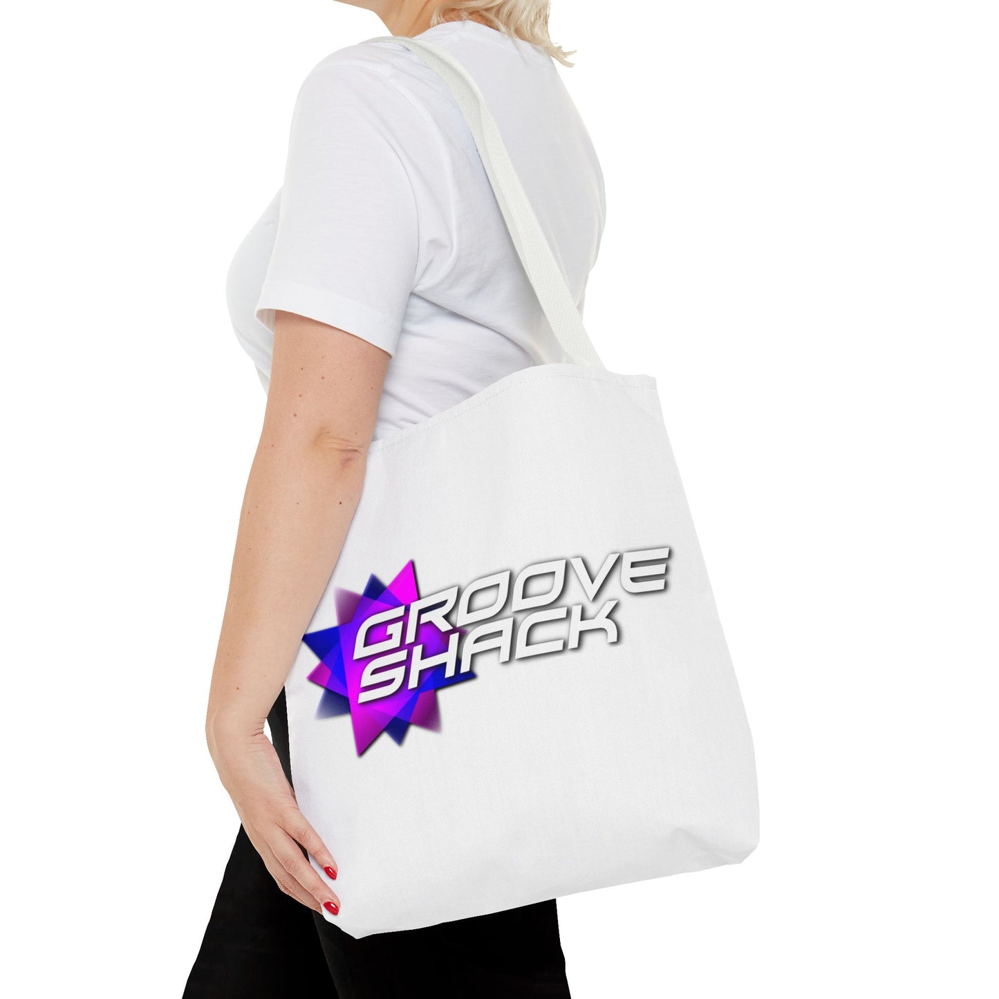 Vibrant Groove Shack Tote Bag, Eco-Friendly Record Bag