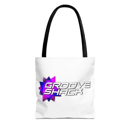 Vibrant Groove Shack Tote Bag, Eco-Friendly Record Bag
