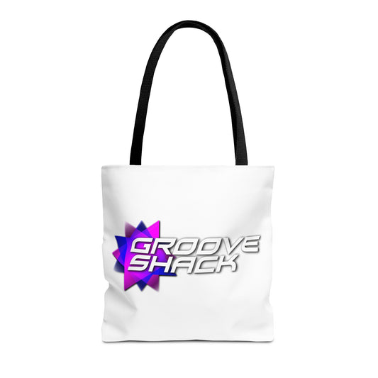 Vibrant Groove Shack Tote Bag, Eco-Friendly Record Bag