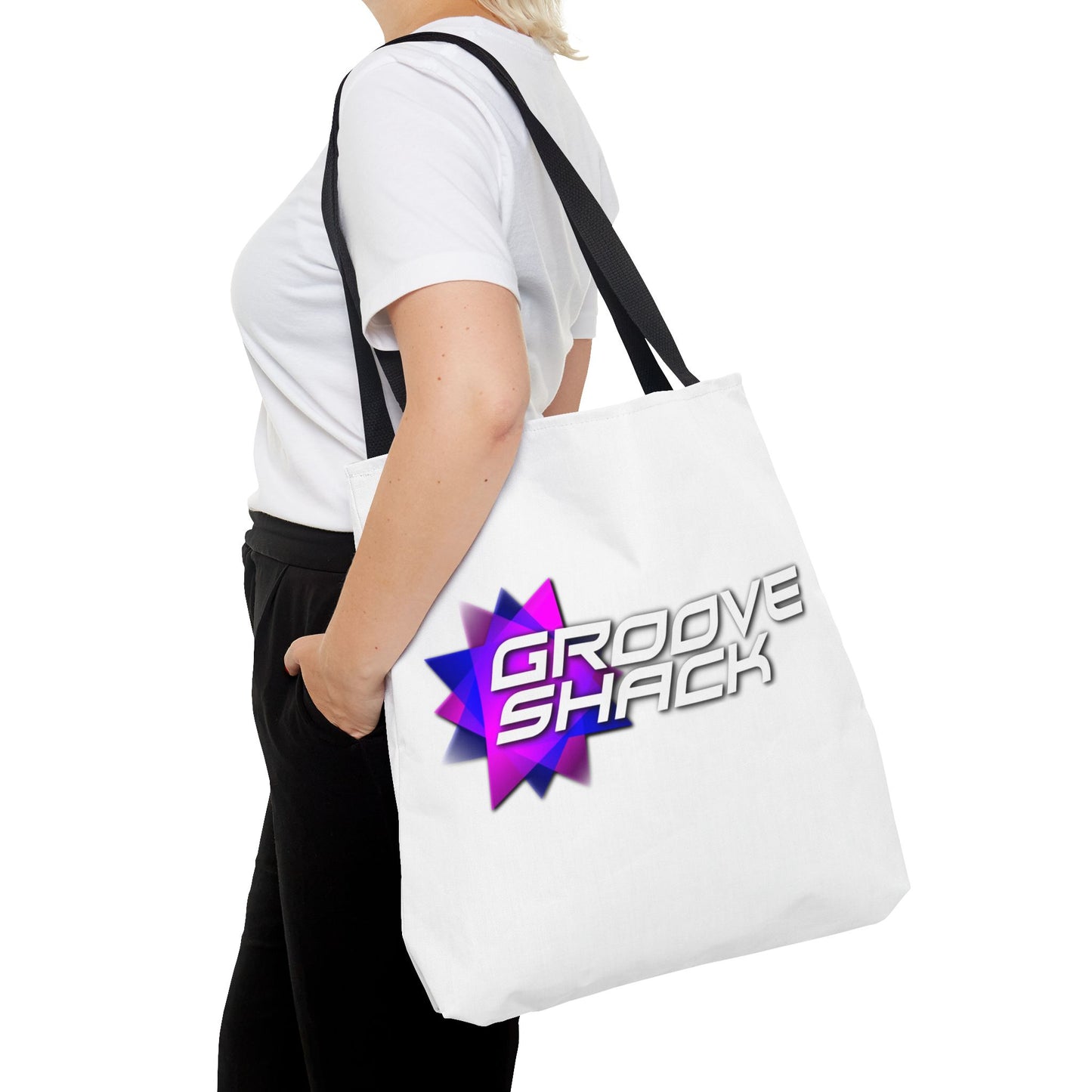 Vibrant Groove Shack Tote Bag, Eco-Friendly Record Bag