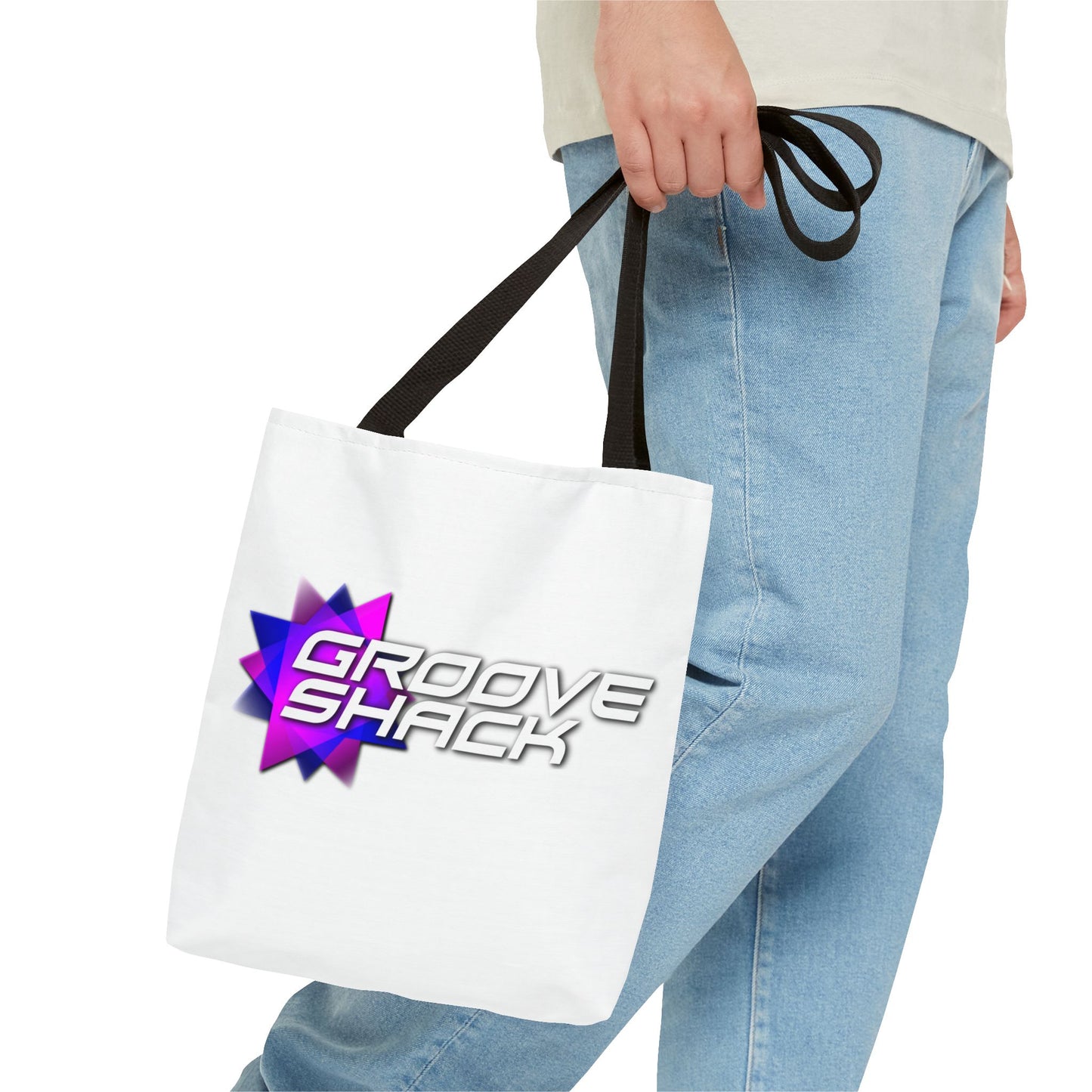 Vibrant Groove Shack Tote Bag, Eco-Friendly Record Bag