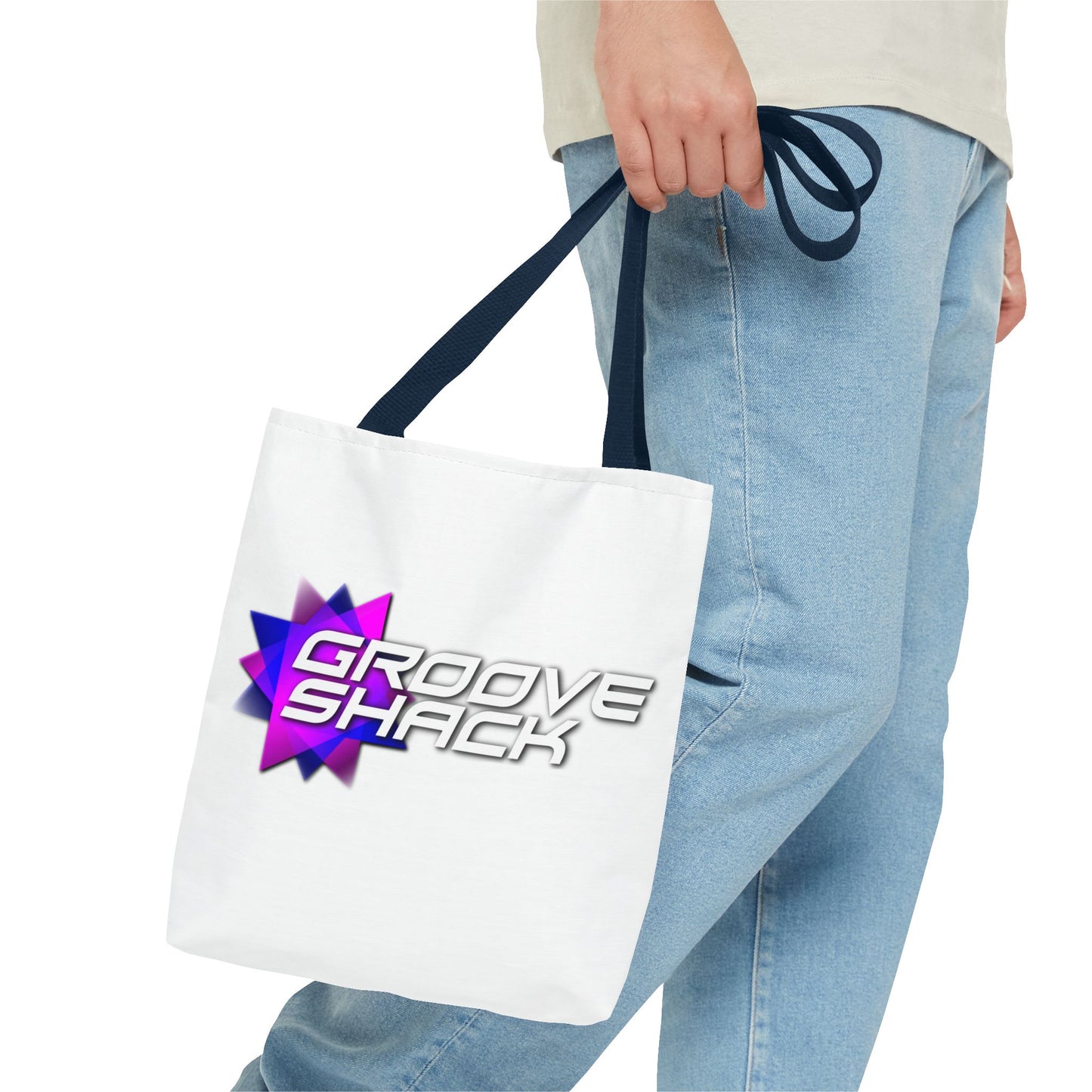 Vibrant Groove Shack Tote Bag, Eco-Friendly Record Bag