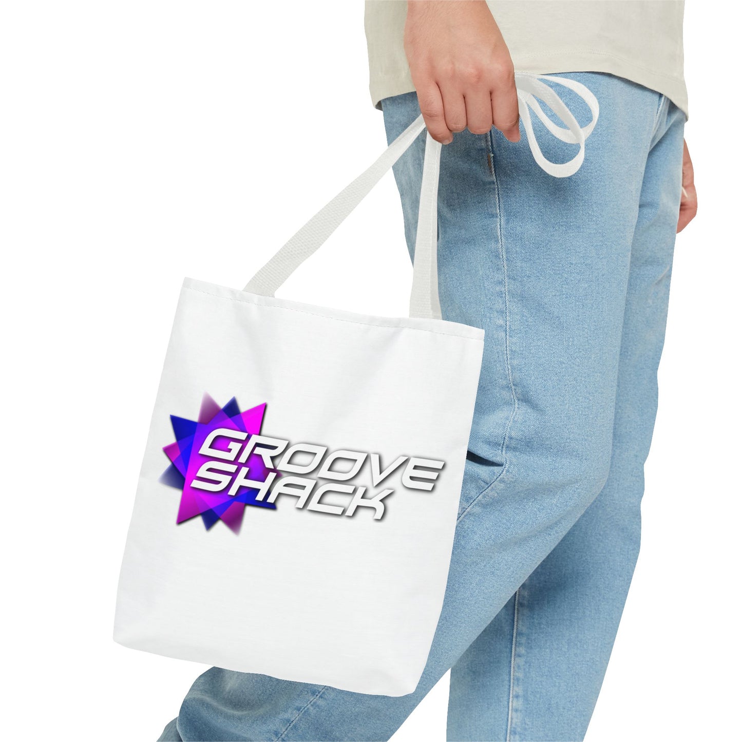 Vibrant Groove Shack Tote Bag, Eco-Friendly Record Bag