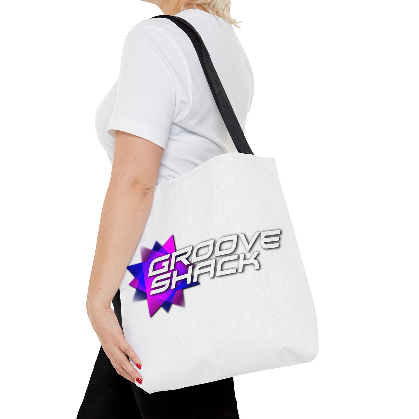 Vibrant Groove Shack Tote Bag, Eco-Friendly Record Bag